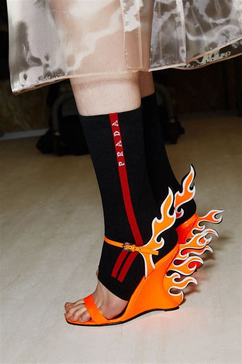 prada flame sandals.